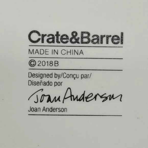 Crate & Barrel Appetizer Dessert Plates Holiday Set Of 4 Joan Anderson Square - Picture 2 of 13